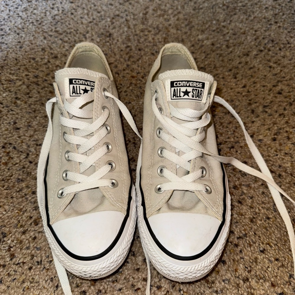 Converse All Star Cream Canvas Sneakers